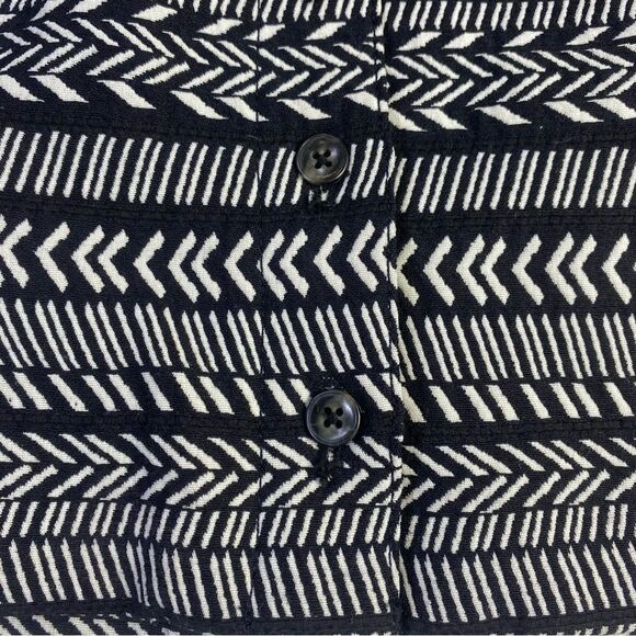 Maeve Black & White Geometric Button-Front Skirt – Anthropologie Boho Chic - Picture 4 of 12